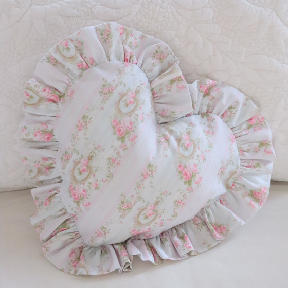 Ruffle Heart Pillow