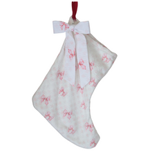  Shabby Chic Christmas Stocking Coquette Bow pink