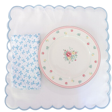  St Tropez Blue scalloped Placemats ( Set of two)