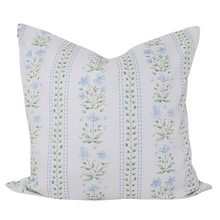  blue and green trellis cushion cover