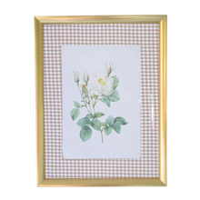  vintage botanical gingham framed canvas prints