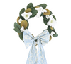 Fabric Decorative Bow blue and cream