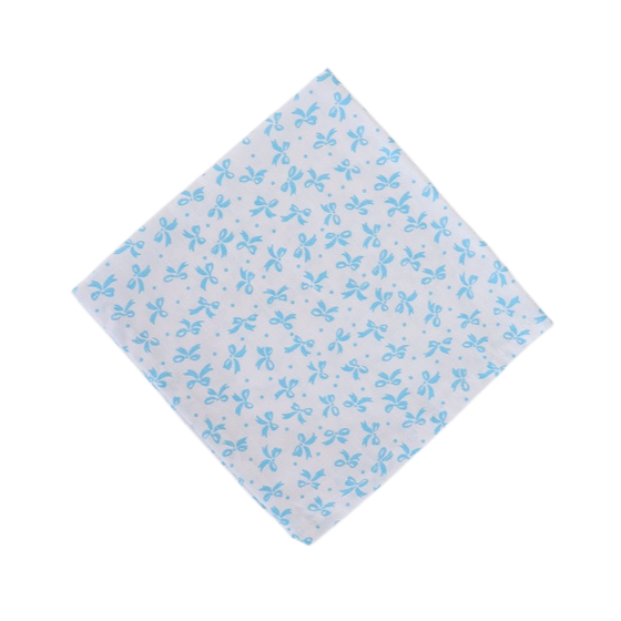 blue bow cotton napkin