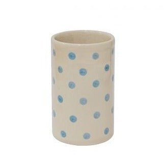 Blue polka dot vase