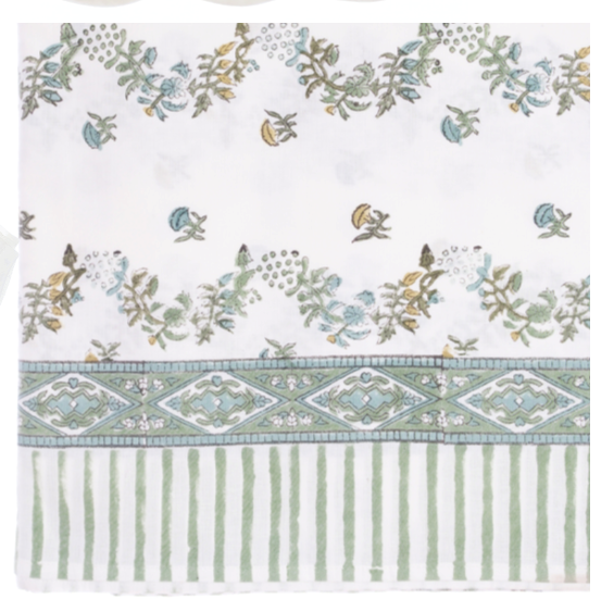 tablecloth trellis green