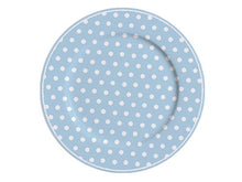  blue polka dot plate