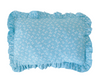 blue bow knot frilled cushion cover blue