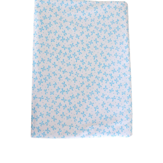 blue bow tablecloth