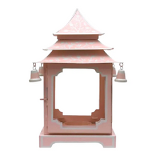  Chinoiserie pink pagoda lantern