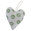 Fabric Heart Block printed pale green