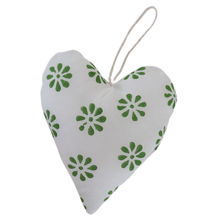  Fabric Heart Block printed pale green
