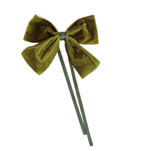Green Velvet Napkin Bow