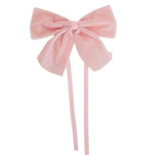 pastel pink velvet napkin bow