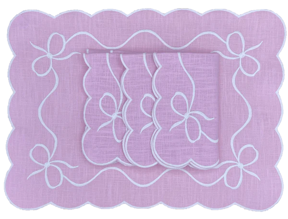 pink bow placemats