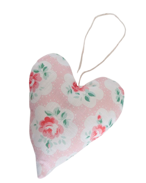 Provence Rose Fabric Heart