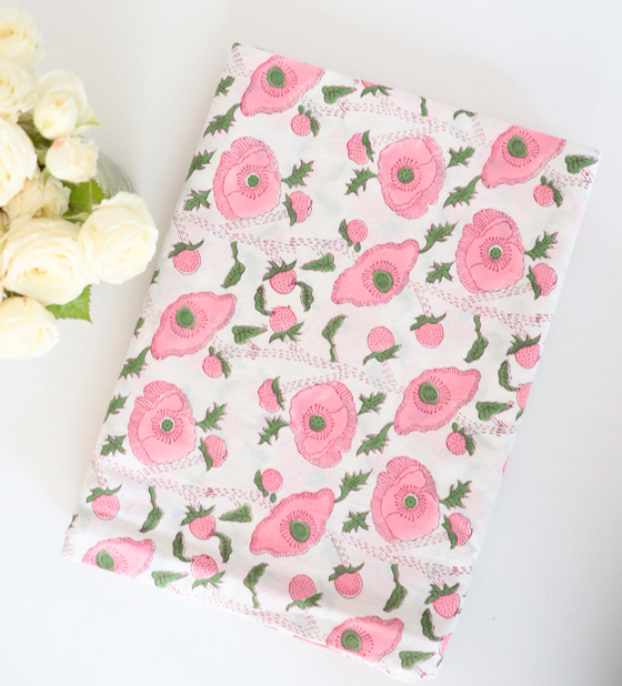 Pink Poppy Tablecloth